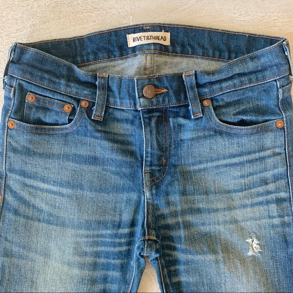 Madewell Rivet & Thread Distressed Denim - EUC - Picture 2 of 5